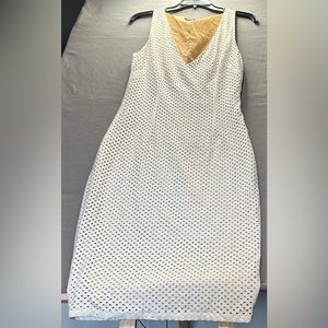 Bebe dress c off white and cream very stretchy form fitting great condition